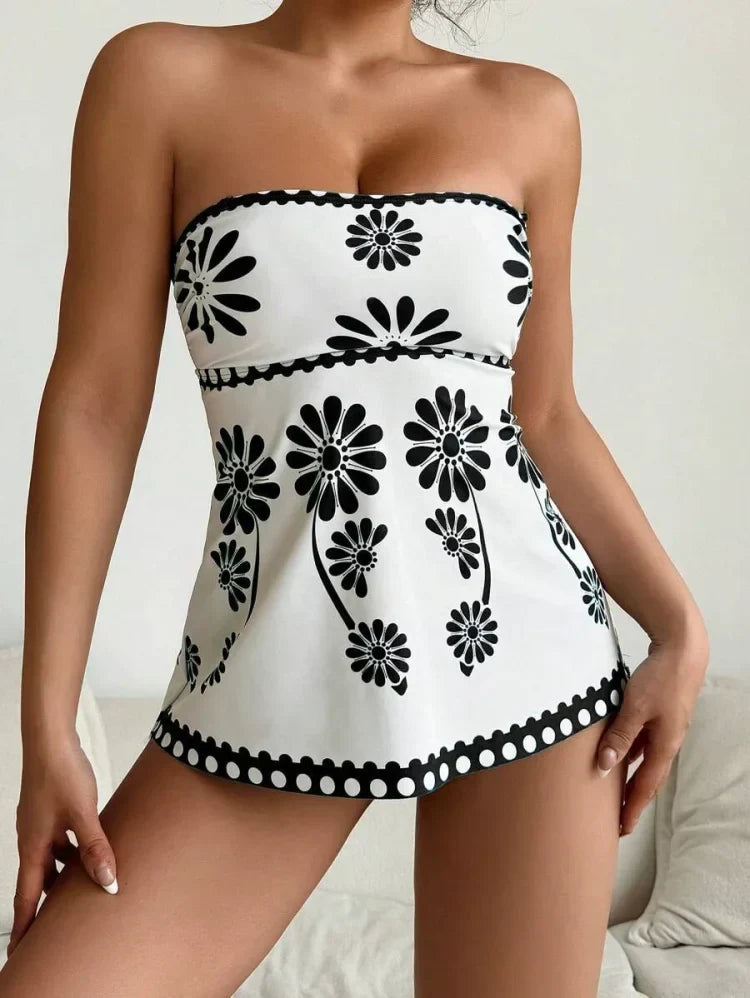 Margarita | Conjunto tankini con estampado de margaritas
