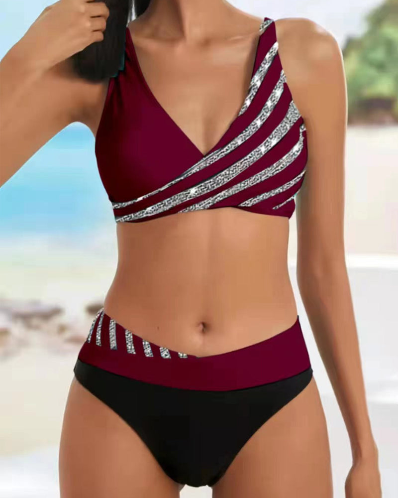 Mona | Bikini estampado en tonos cálidos que favorece