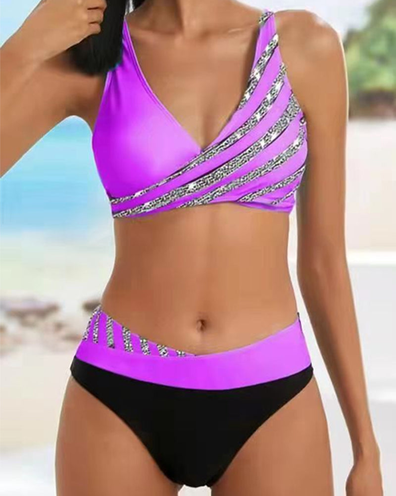 Mona | Bikini estampado en tonos cálidos que favorece