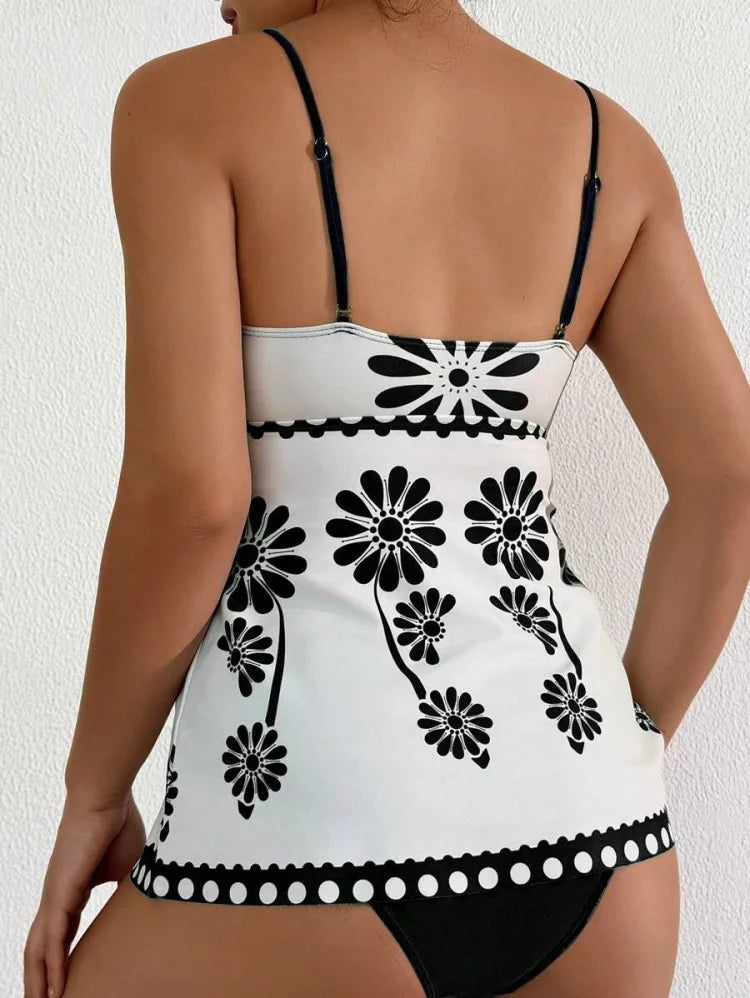 Margarita | Conjunto tankini con estampado de margaritas