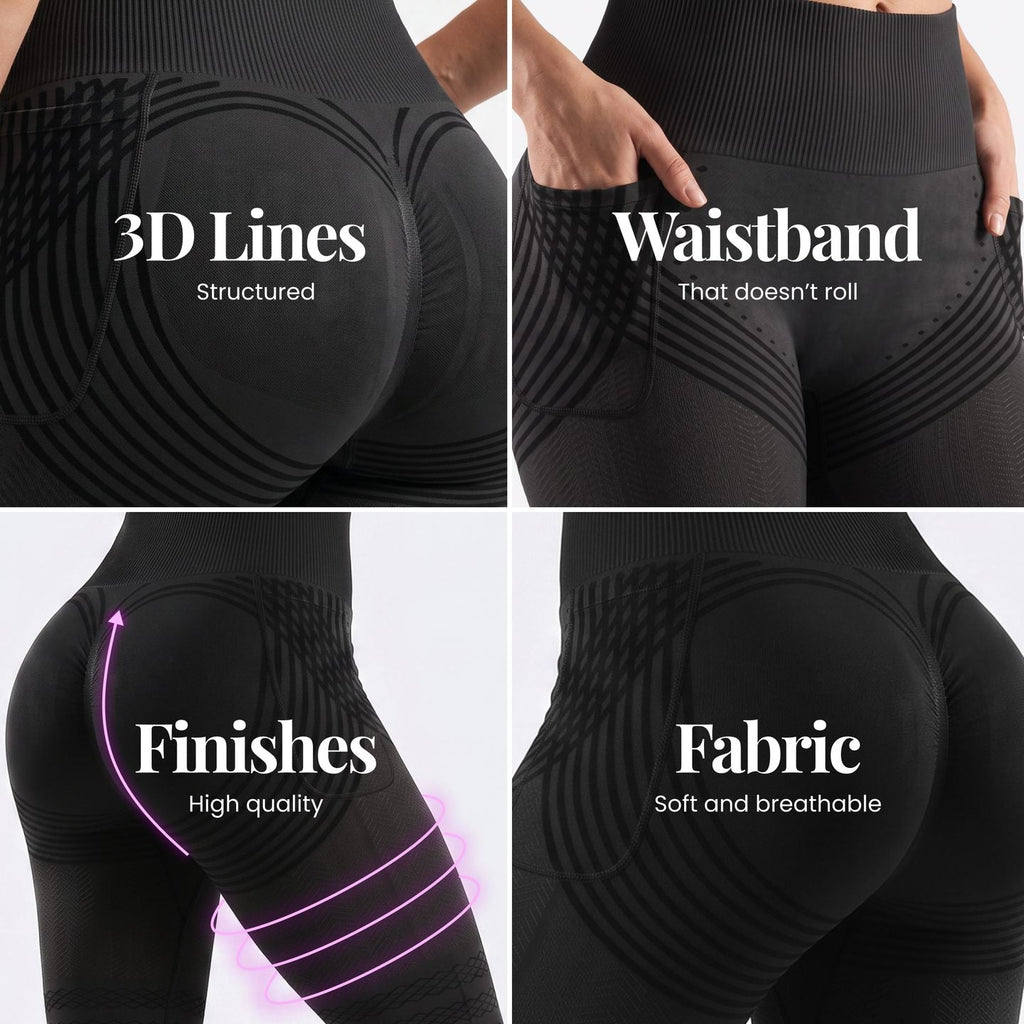 Leggings Contour 3D con bolsillo