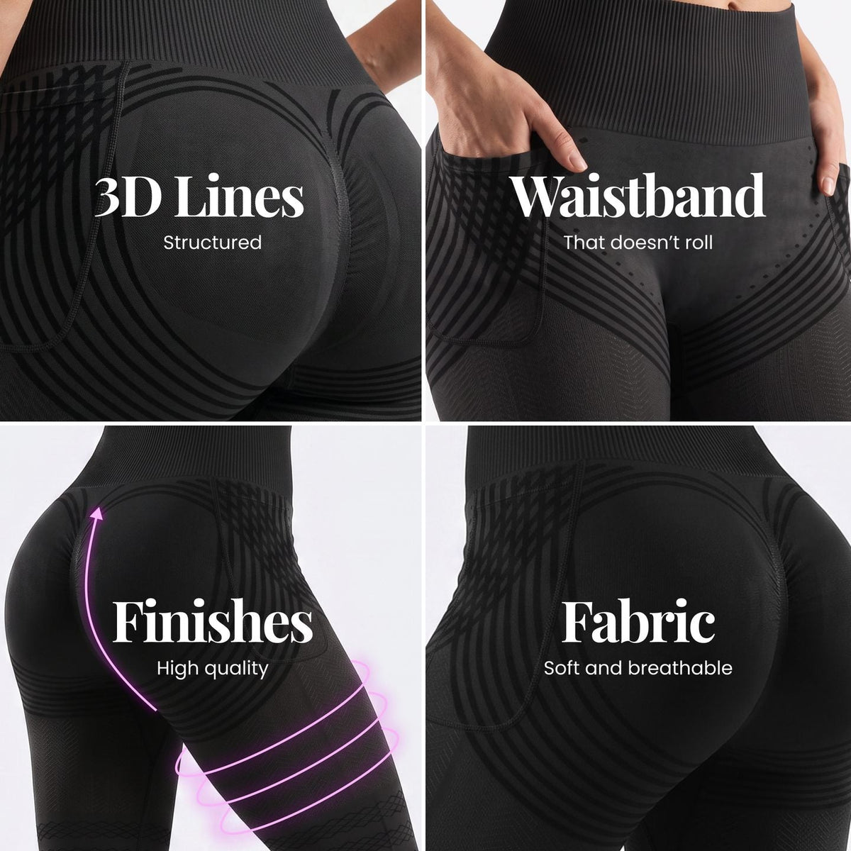 Leggings Contour 3D con bolsillo