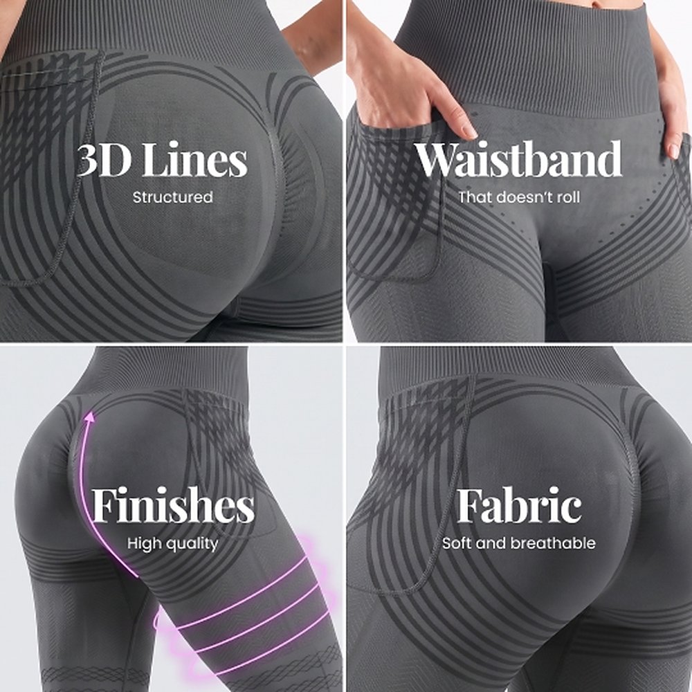 Leggings Contour 3D con bolsillo