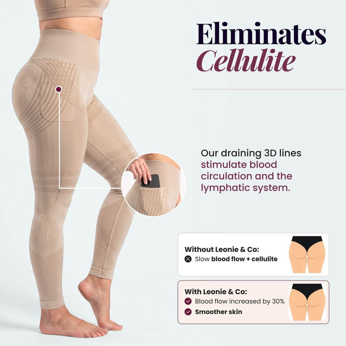 Leggings Contour 3D con bolsillo