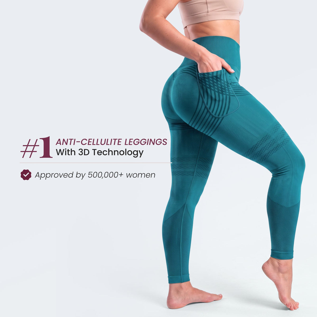 Leggings Contour 3D con bolsillo