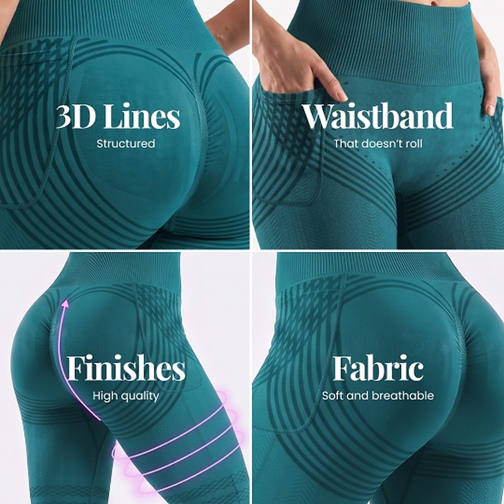 Leggings Contour 3D con bolsillo
