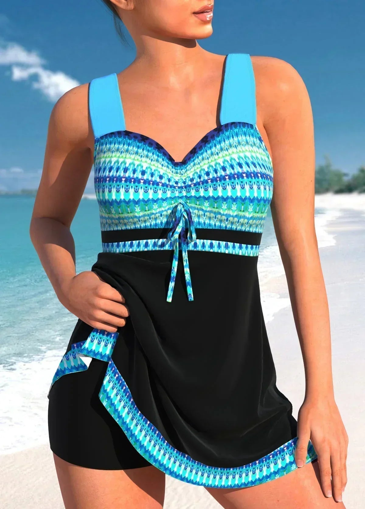 Marbella | Vestido de baño con falda que cubre el vientre